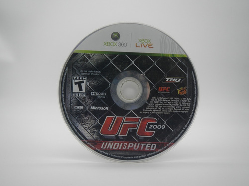 Ufc 2009 Undisputed Xbox 360 Gamers Code*