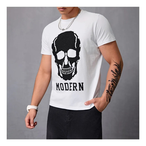 Playera Cuello Redondo 100% Algodón Camisetas Para Hombre