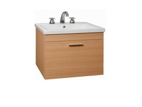 Imagen 2 de 7 de Vanitory Roble Colgar 54 Cm Bacha Loza