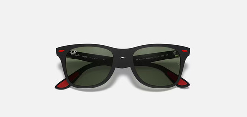 Ray-ban Rb4195m Scuderia Ferrari Polarizados Cuadrado . Verde Oscuro Negro Matte Negro Matte