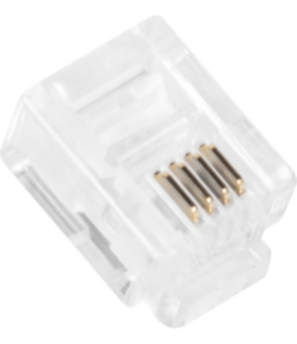 Bote Con 100 Piezas De Plug Modular Tipo Rj11 De 4 Contactos