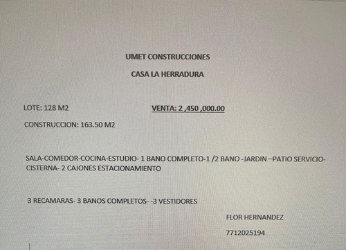 Venta De Casa La Herradura