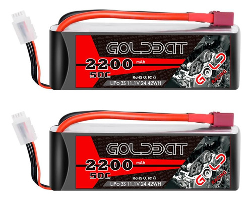 11.1v 2200mah 3s 50c Batería Lipo Enchufe Deans Rc Eva...