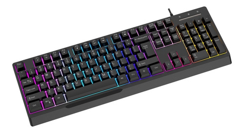 Imagen 4 de 8 de Teclado Semi-mecanico Gamer Ajazz Stk090 Negro Con Luz Rgb