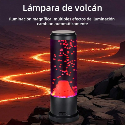 Lámpara Volcánica Con Luces Led Multicolor Multicolor