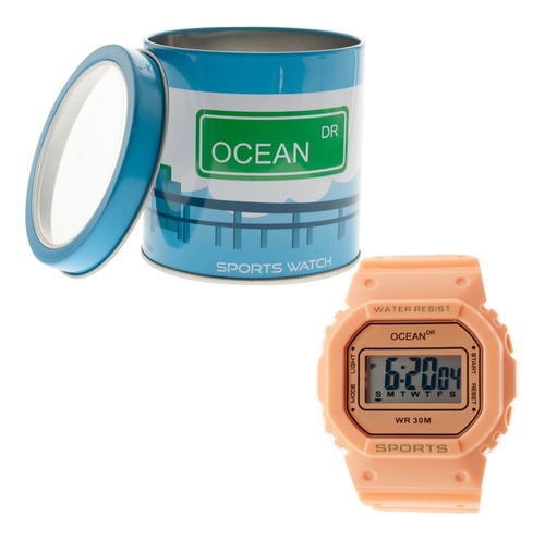 Imagen 4 de 6 de Reloj Mujer Digital Ocean Dr. Deportivo Sumergible Dig037