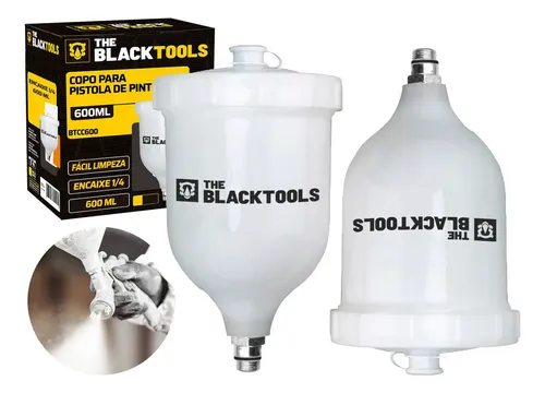 Kit 2 Unidades Copo Caneca Pistola De Pintura 600ml Cor Branco