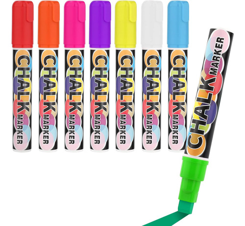 Rotuladores De Tiza Líquida Con Puntas Jumbo De 10 Mm, 8 Col