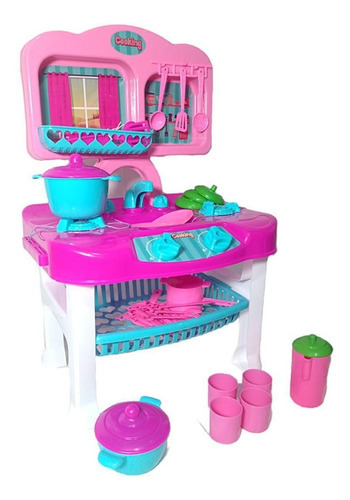 Estufa de cocina infantil Master Kuca con accesorios, color Mielle Pink