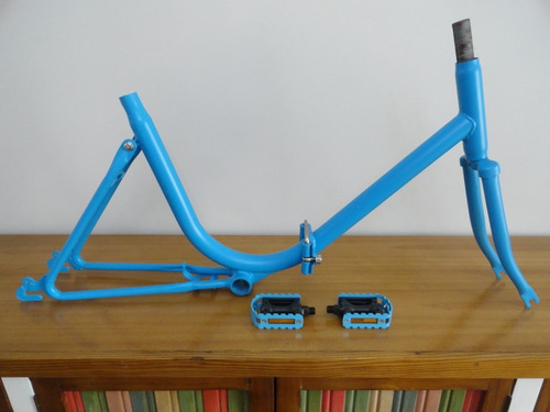 Cuadro Bici Plegable Violeta Rodado 20 Pedales Y Cierre Zwt (Usado)