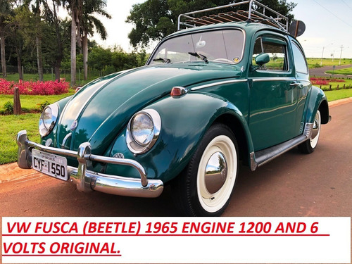 Vw Fusca 1965 Motor 1200 6 Volts Muito Original