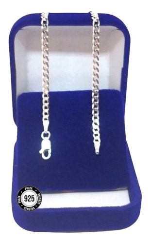 Imagem 1 de 5 de Pulseira Prata Italiana 925 Grumet 3mm 21cm Masculina Top