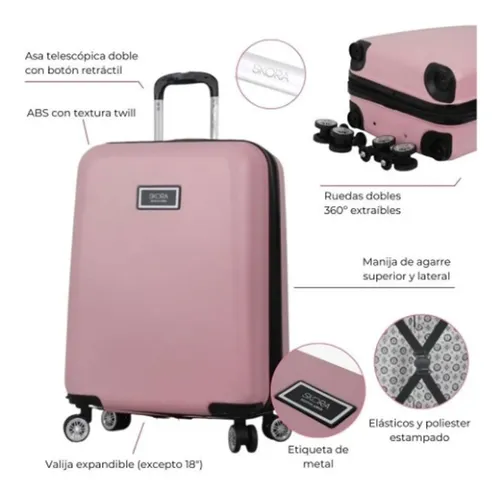 Valija 18 Cabina Carry On Ruedas Extraíble Cuota