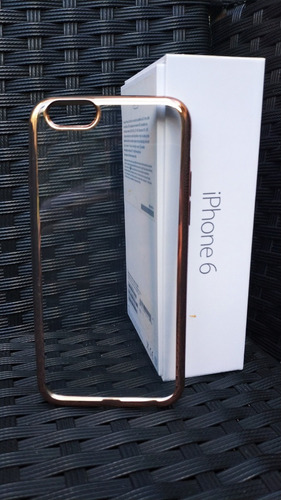Carcasa iPhone 6 / 6s / 7 Transparente Oro Rosado Case