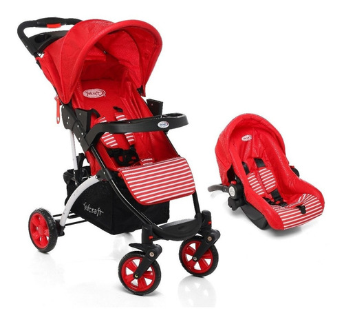  Cochecito Bebé Felcraft Triana Con Huevito Rojo Carrito