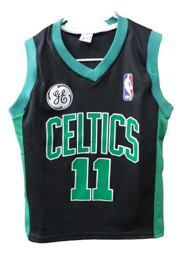 Imagen 2 de 3 de Musculosa Basket Negra Celtics Niños Y Adultos