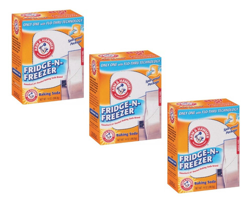 Arm & Hammer Elimina Olores Heladeras Y Frezzers Pack 3 Unid