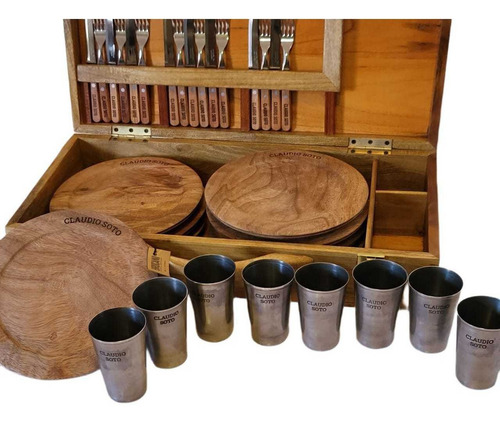 Kit juego set de asado brocani 8 personas 32 piezas