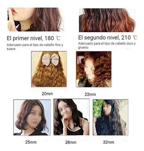 S 25mm Waflera Cabello Tenazas 3 Rizadora De Pelo Plancha