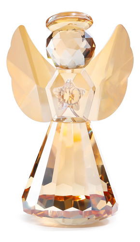 Ywhl Figura De Angel Guardian De Cristal Champan, Estatua De
