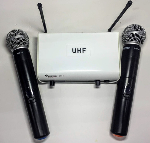Imagen 3 de 7 de Microfono Inalambrico Uhf Doble Soundtrack Excelente Precio