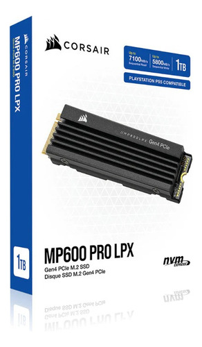 Disco Interno M.2 Nvme Pciex4 Gen4 Corsair Mp600 Pro Lpx 1tb