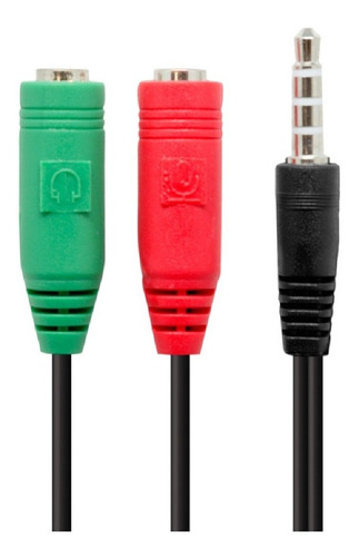 Cable De Audio Y Micrófono Hembra A 3.5mm Macho De 10 Cm