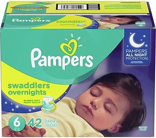 Pañales De Talla 6, 42 Count - Pampers Swaddlers Noches Dese