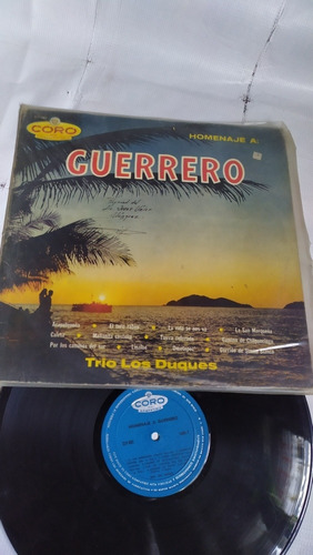 Trío Los Duendes Homenaje A Guerrero Disco De Vinil Original