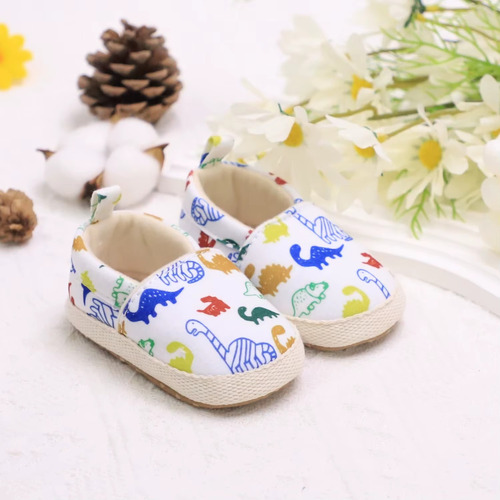Zapato Bebe - Primeros Pasos - Dinosaurio - Tela