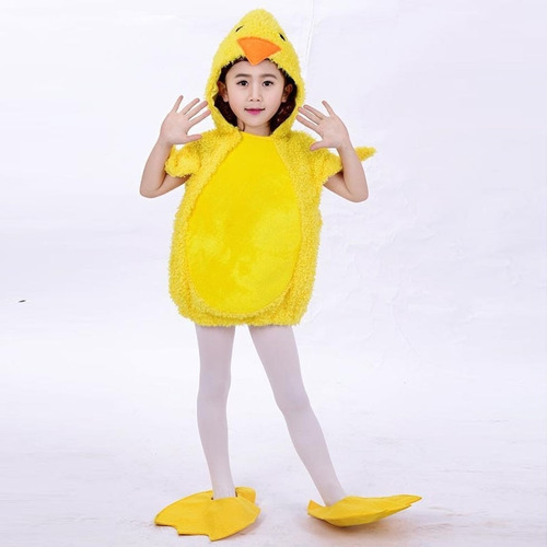 Lindo Disfraz Unisex De Pollo Amarillo Para Niños Pequeños