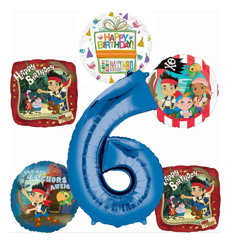 Jake And The Neverland Pirates Party Supplies 6th Birth...