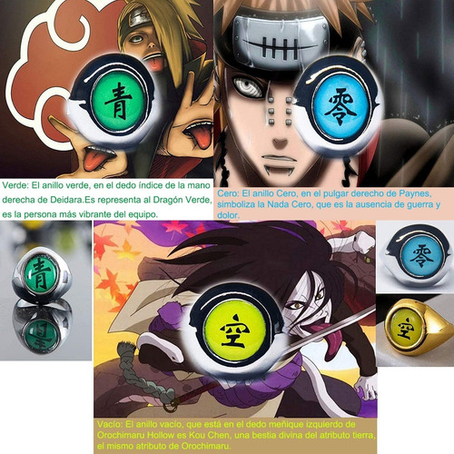 Anillos Miembro Akatsuki Cosplay Anime Naruto 10 Piezas | Meses sin intereses Anillos Miembro Akatsuki Cosplay Anime Naruto 10 Piezas | Meses sin intereses