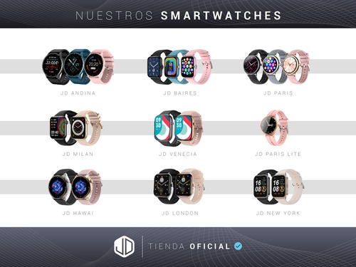 Smartwatch Reloj Inteligente Jd Andes Negro 1.32 Spo2 Cta-*