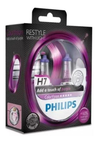 Lâmpada H7 12v 55w  Color Vision Roxo 2un Philips