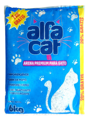 24 Kg Arena Premium Para Gato Alfa Cat 4x6kg 24 Kg