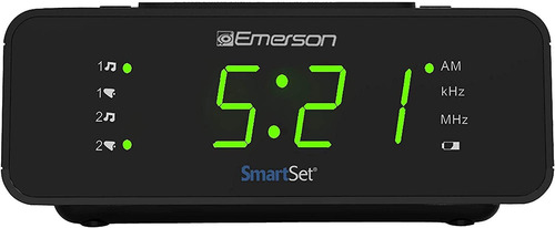 Reloj Despertador Emerson Smartset Con Atenuador De Radio Am