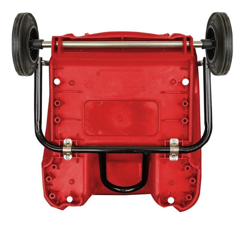 Bote 240 L Con Ruedas Y Pedal Color Rojo