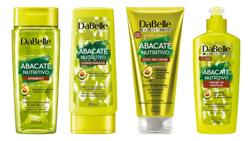 Kit Dabelle Abacate Nutritivo Shampoo+cond+cr Pent+oleo Cr