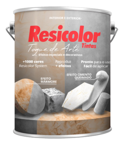 Revestimiento Acrílico Cemento Quemado Resicolor 4,5 Kg