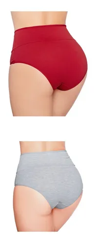 Cachetero Paq X2 Para Mujer Gris Jaspe/rojo Mp