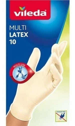 Imagen 5 de 5 de Guantes De Latex Natural Desechables Vileda M / L Pack 10un