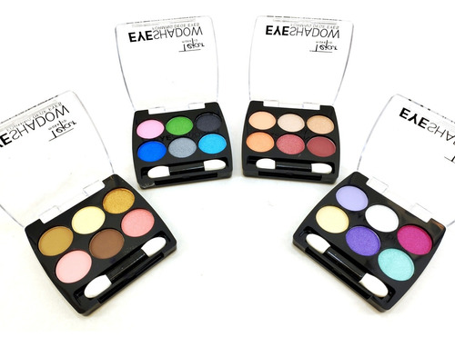 Paleta De Sombras De Ojos Compactas Tejar X Set 4 Unidades