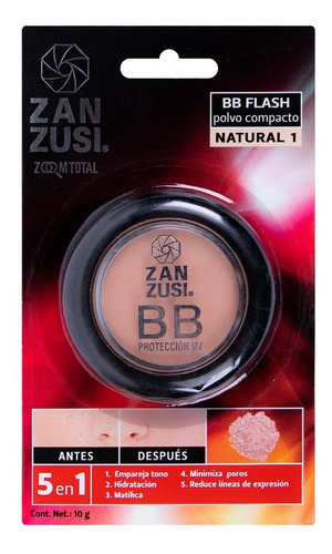 Polvo Compacto Zan Zusi Bb Flash Natural 10 Gramos