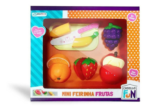 Frutas Brinquedo Fecho Aderentetecido Cortar Br1111