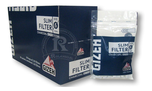 Filtros Gizeh Carbón Activado Slim