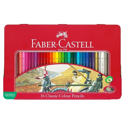 Lapiz Color Faber Castell X36 Largos Lata