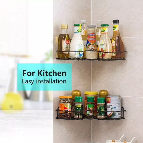 Imagen 9 de 10 de Estante Cesta De Ducha Organizador Pared Baño Anti Oxidable