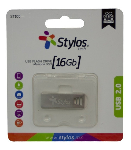 Stylos Memoria Usb 16gb Mayoreo Metalica Original Nueva Sellada Garantia Alta Transferencia