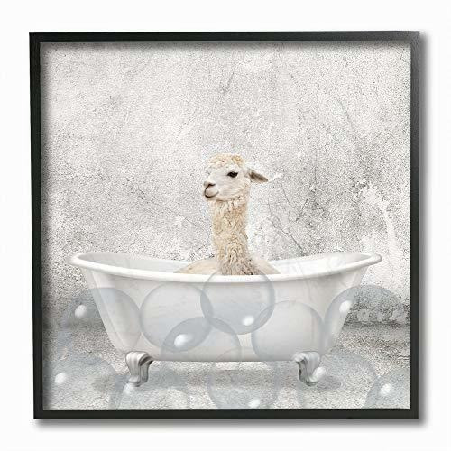 Stupell Industries Baby Llama Bath Time Lindo Diseño De Anim